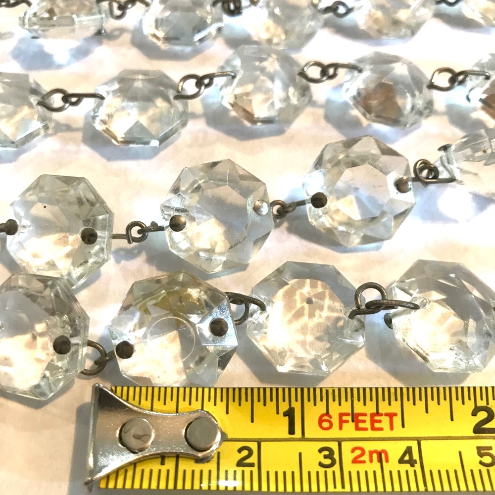 130 Antique 3/4” Wide Glass Chandelier Prisms Boho - Picture 5 of 5